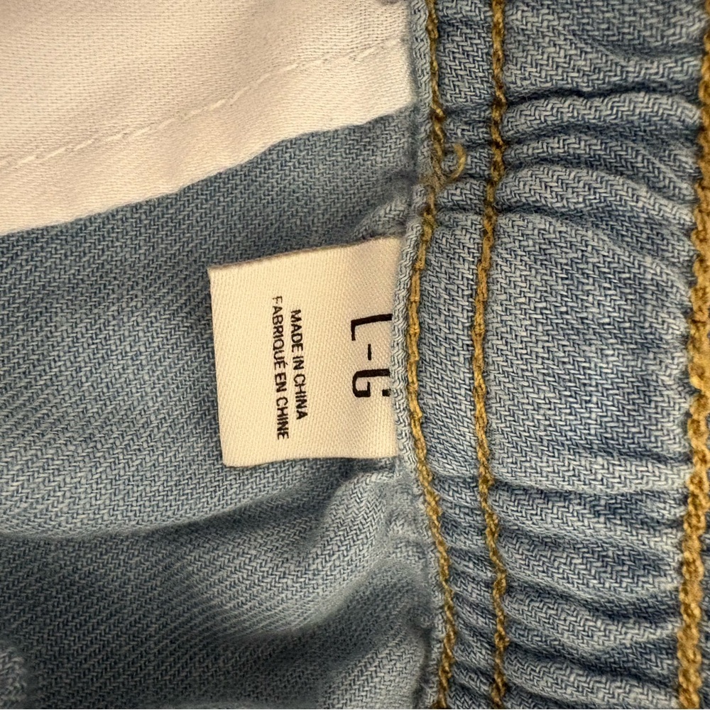 Urban Outfitters BDG Adriane Light Blue Relaxed Drawstring Shorts Size Large NWT - Picture 15 of 16